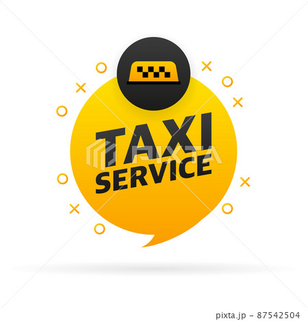 Taxi service, great design for any purposes. App logo concept. Brochure design template, card, banner 87542504