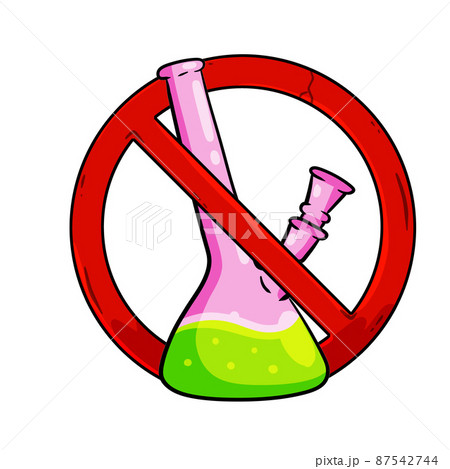 Bong. Stop marijuana. Glass instrument for Smoking Ganja. Bong. Stop marijuana. Glass instrument for Smoking Ganja. 87542744