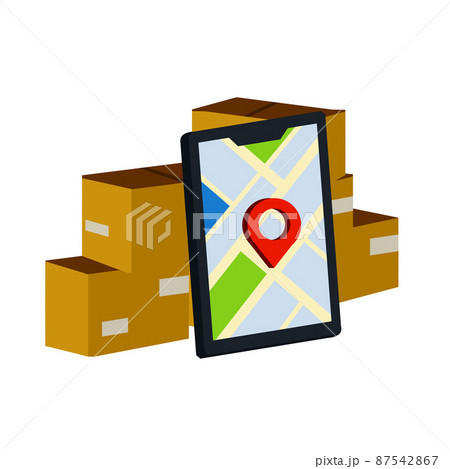 Tracking of parcel. Lots of cardboard boxes. 87542867