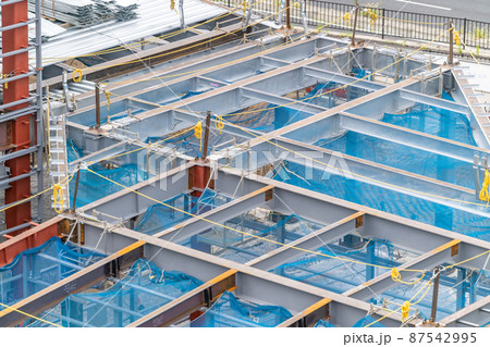 建設現場 水平ネット 鉄骨工事 安全対策 労働災害防止対策 建設現場 水平ネット 鉄骨工事 安全対策 労働災害防止対策 87542995