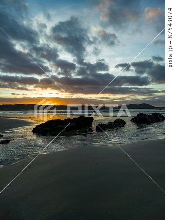 Beautiful reflections on Narin Strand by Portnoo, County Donegal - Ireland. 87543074