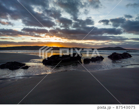 Beautiful reflections on Narin Strand by Portnoo, County Donegal - Ireland. 87543075