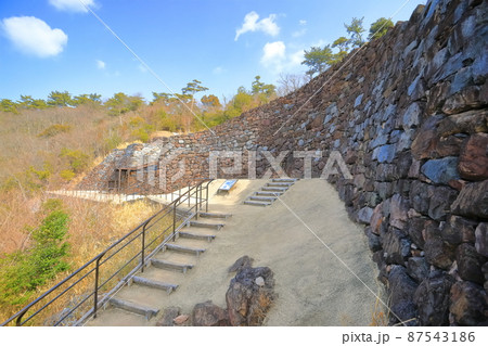 【香川県】快晴下の屋嶋城 【香川県】快晴下の屋嶋城 87543186