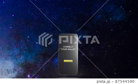 The wallet on mobile for business or technology concept 3d rendering The wallet on mobile for business or technology concept 3d rendering 87544590