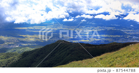 車山山頂からの眺め　悪天の晴れ間 87544788