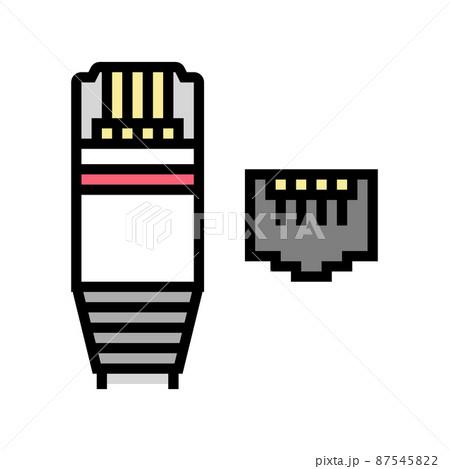 ethernet modem color icon vector illustration 87545822