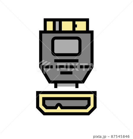 usb micro b color icon vector illustration usb micro b color icon vector illustration 87545846
