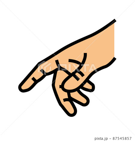 touch with finger color icon vector illustration 87545857