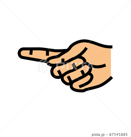 pointer hand gesture color icon vector illustration 87545885