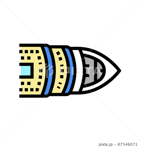 cruise ship liner top color icon vector illustration cruise ship liner top color icon vector illustration 87546071