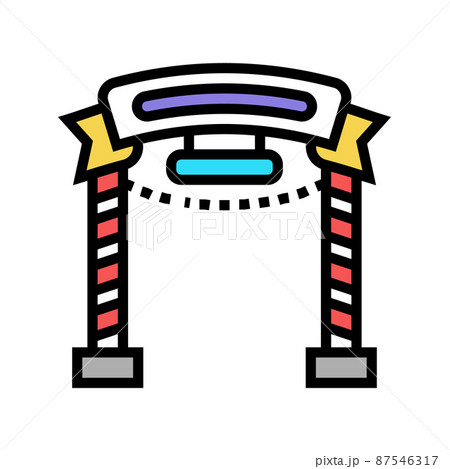 entrance in amusement park color icon vector illustration 87546317