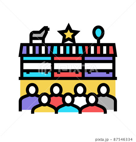 fairground amusement park color icon vector illustration fairground amusement park color icon vector illustration 87546334