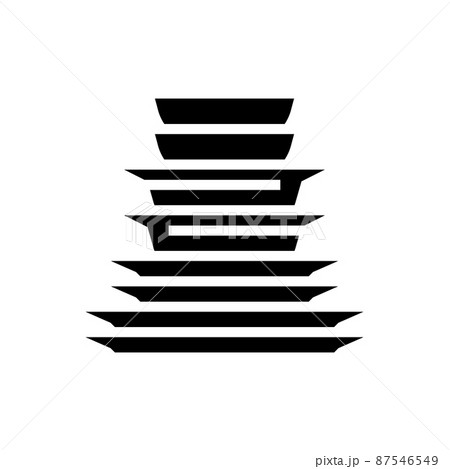 dinnerware plates glyph icon vector illustration 87546549