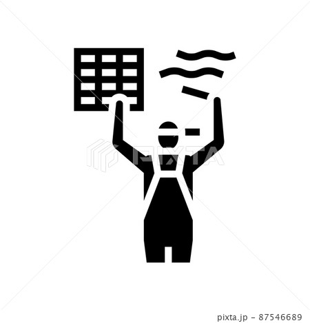 extractor fan replacement glyph icon vector illustration 87546689