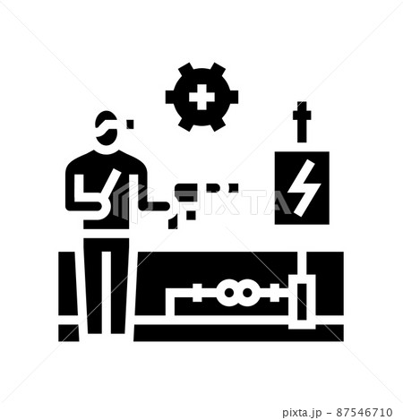 electrical rewiring glyph icon vector illustration 87546710