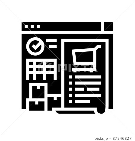 purchase order report glyph icon vector illustration 87546827