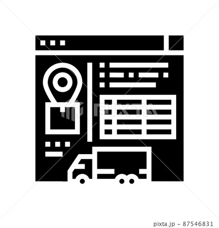 shipment trends report glyph icon vector illustration 87546831