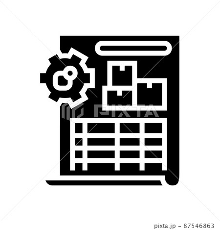 inventory adjustment report glyph icon vector illustration 87546863