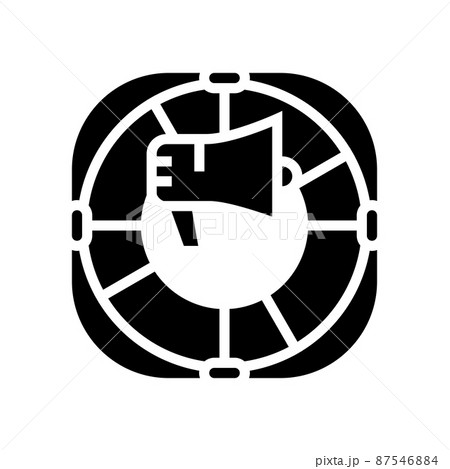 help and support glyph icon vector illustration 87546884