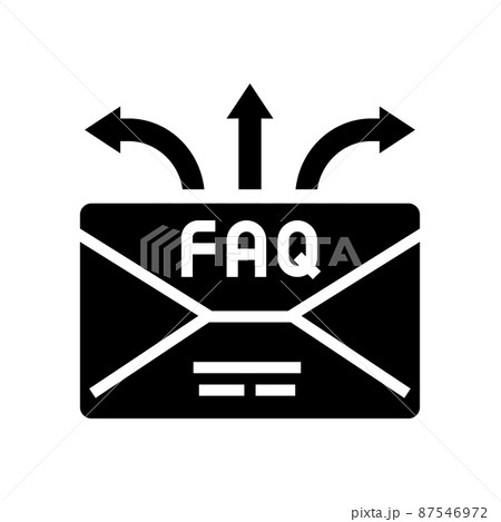 faq frequently asked questions glyph icon vector illustration 87546972