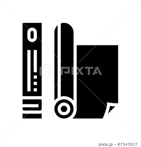 baking parchment glyph icon vector illustration baking parchment glyph icon vector illustration 87547027