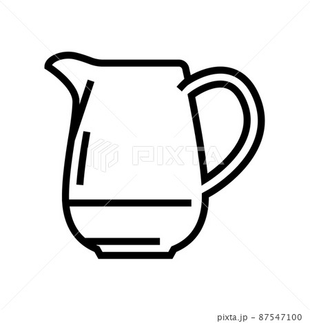 cream jug line icon vector illustration 87547100