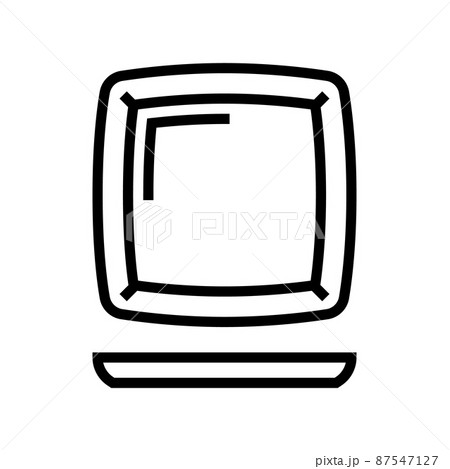 square plate line icon vector illustration 87547127