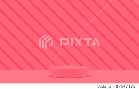 pink showcase podium in the pink room 87547135