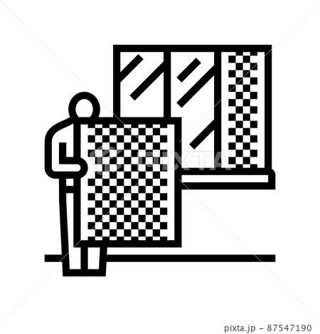 windscreen repair and replacement line icon vector illustration 87547190