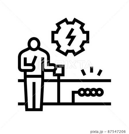 switches and sockets installation line icon vector illustration 87547206
