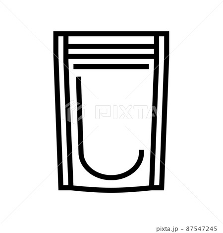 pouch plastic line icon vector illustration 87547245