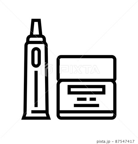 mattifying cream line icon vector illustration mattifying cream line icon vector illustration 87547417