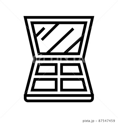 eyeshadow palette line icon vector illustration 87547459