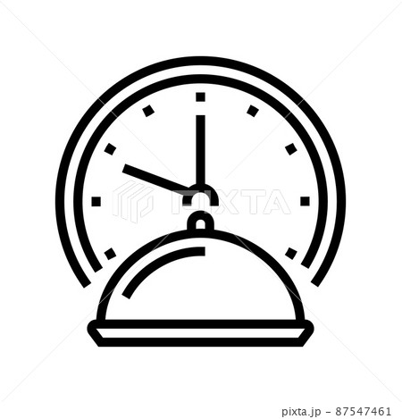 cooking time line icon vector illustration 87547461