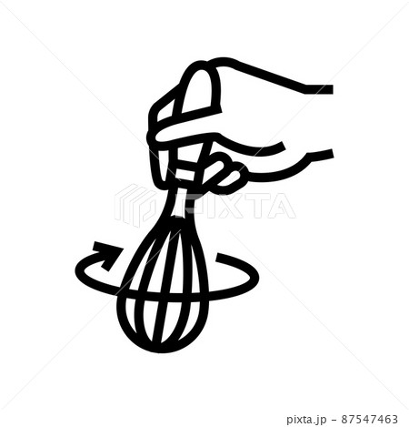beater whisk line icon vector illustration 87547463
