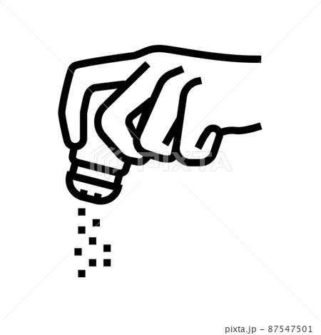salt add line icon vector illustration 87547501