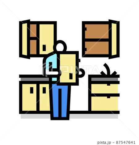 kitchen refurbishment color icon vector illustration kitchen refurbishment color icon vector illustration 87547641