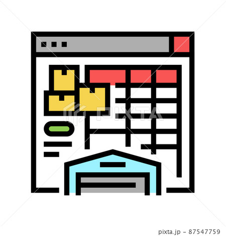 inventory value report color icon vector illustration 87547759