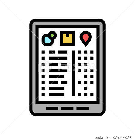item list report color icon vector illustration item list report color icon vector illustration 87547822