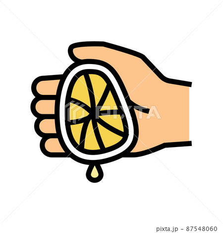 lemon juice add color icon vector illustration 87548060