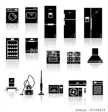 Flat Design Style Home Appliances Icon Set. Vector Illustration Flat Design Style Home Appliances Icon Set. Vector Illustration 87548319