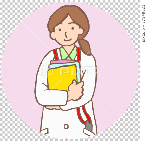 精神衛生工作者的白大褂圖標持有材料 精神衛生工作者的白大褂圖標持有材料 87549521