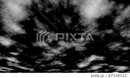リアリスティックな雲(黒背景、合成用) リアリスティックな雲(黒背景、合成用) 87549532