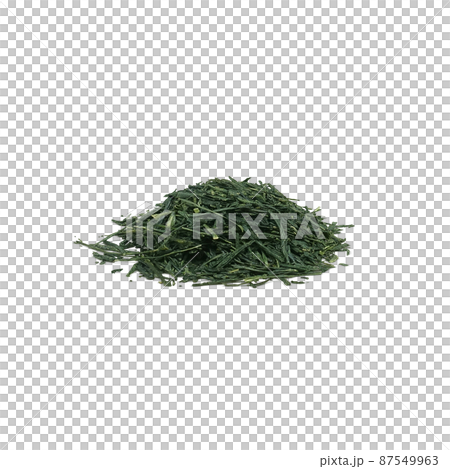 煎茶綠茶茶葉插圖真實 87549963