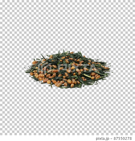 玄米茶 茶葉 イラスト リアル  87550278