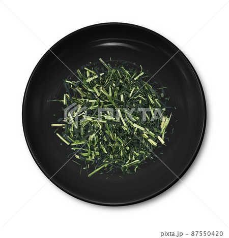 かりがね茶 茎茶 茶葉 イラスト リアル  87550420