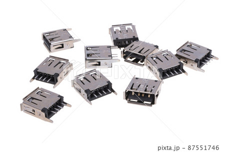 radio components microchips isolated 87551746