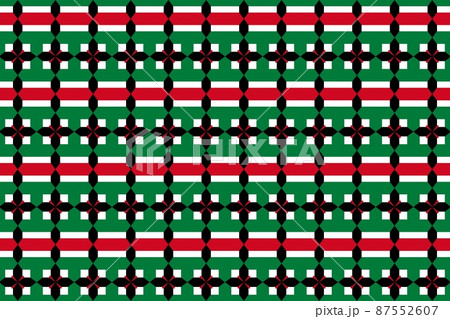 Geometric pattern in the colors of the national flag of Kuwait. The colors of Kuwait. Geometric pattern in the colors of the national flag of Kuwait. The colors of Kuwait. 87552607