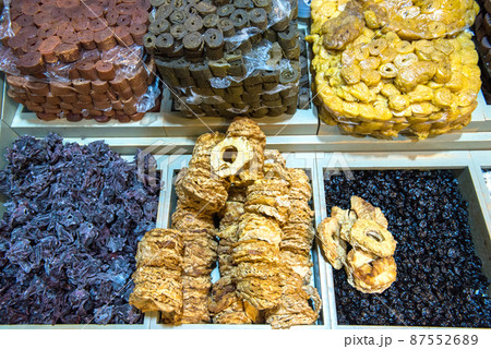 Dried fruits in the oriental market 87552689