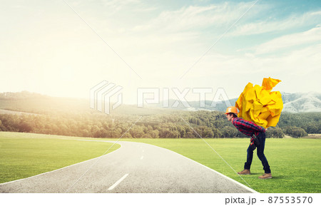Engineer man carry load 87553570